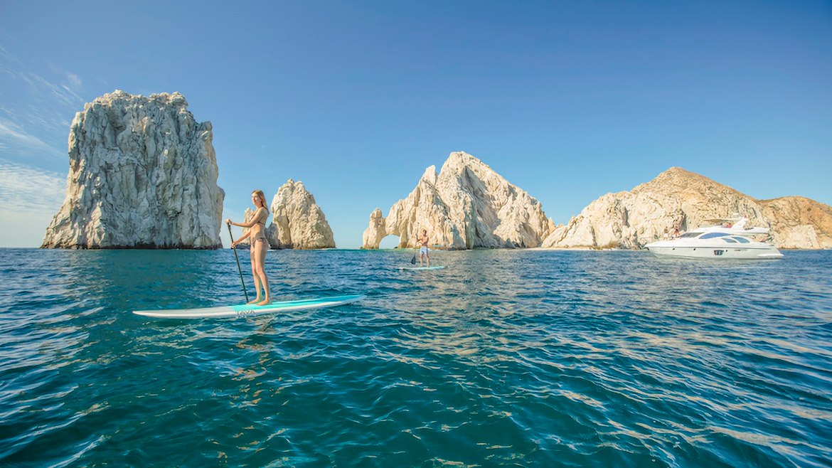 paddleboarding at grand velas los cabos