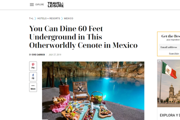 You Can Dine 60 Feet Underground in This Otherworldly Cenote in Mexico