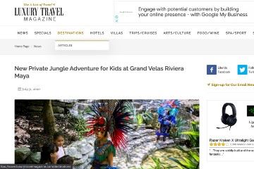 New Private Jungle Adventure for Kids at Grand Velas Riviera Maya