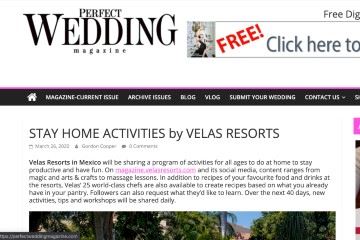 perfectweddingmagazine STAY HOME ACTIVITIES by VELAS RESORTS 